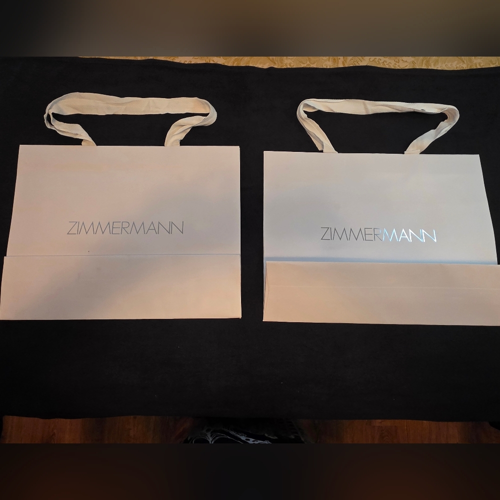 Zimmermann White Shopping Bag - Set Of 2